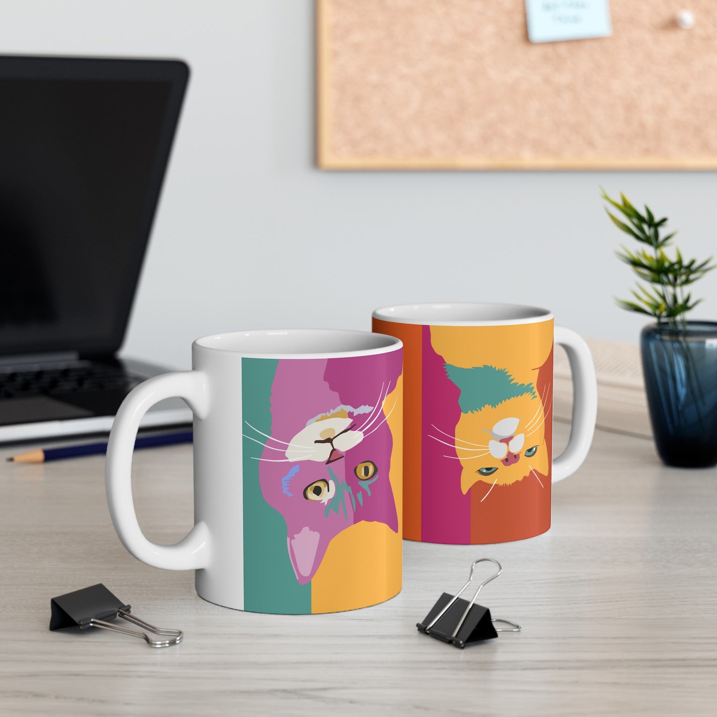 Rosie and Roxie Upside Down Cat Mug